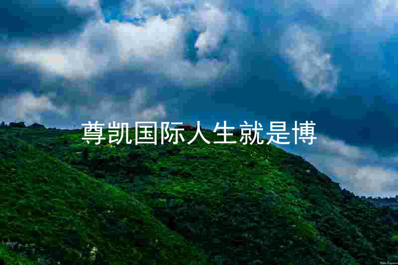 尊凯国际人生就是博